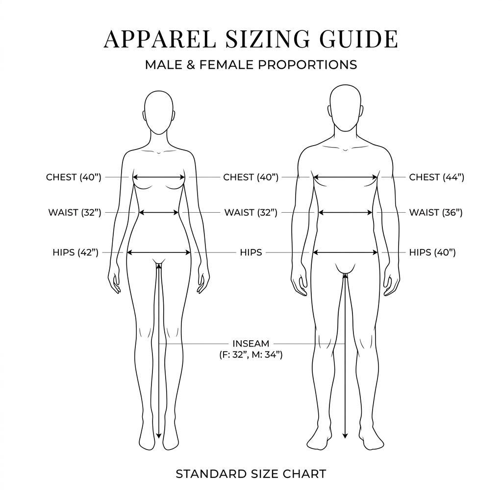 Apparel Sizing Guide Diagram